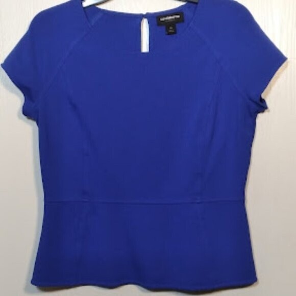 Liz Claiborne Tops - Liz Claiborne Career Blue Peplum Top Size: M